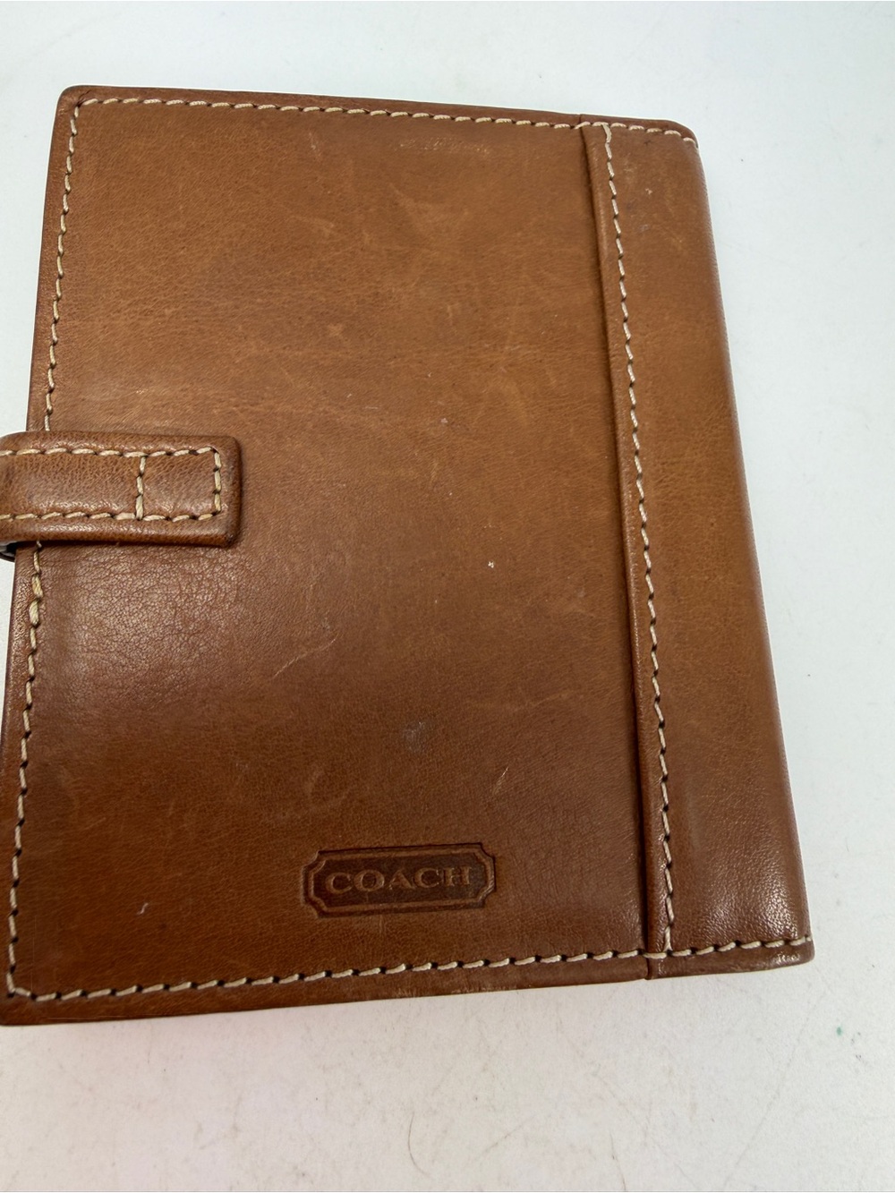 Coach leather ID or card wallet Holder brown